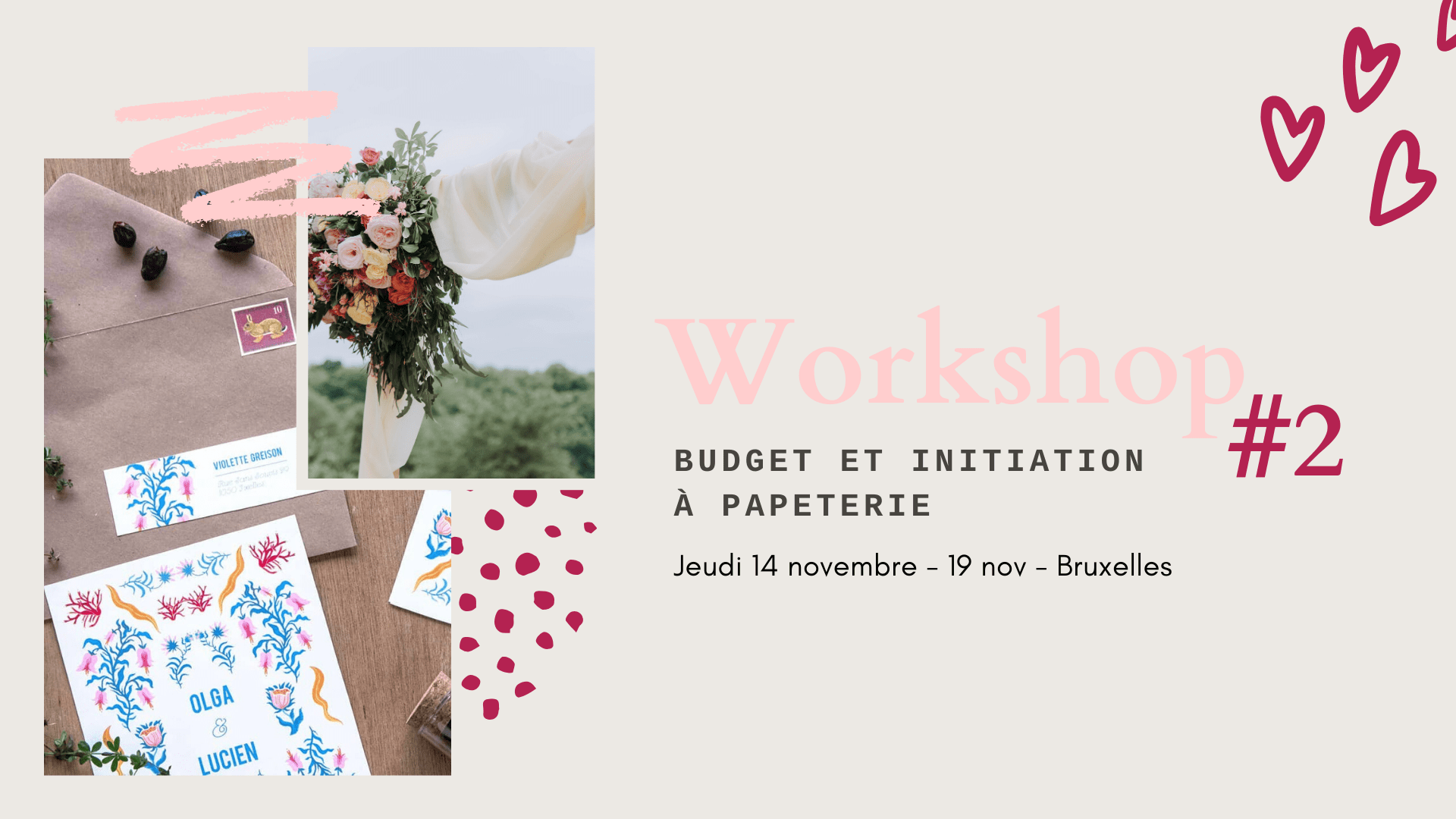 Wedding apero : workshop #2 Budget de mariage & Création de sa papeterie